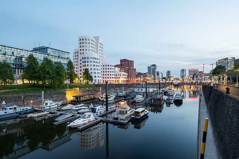 Düsseldorf Medienhafen和marina，德国